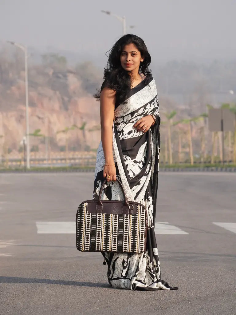 MODAL KALAMKARI DESIGN  DIGITAL PRINTED SAREE