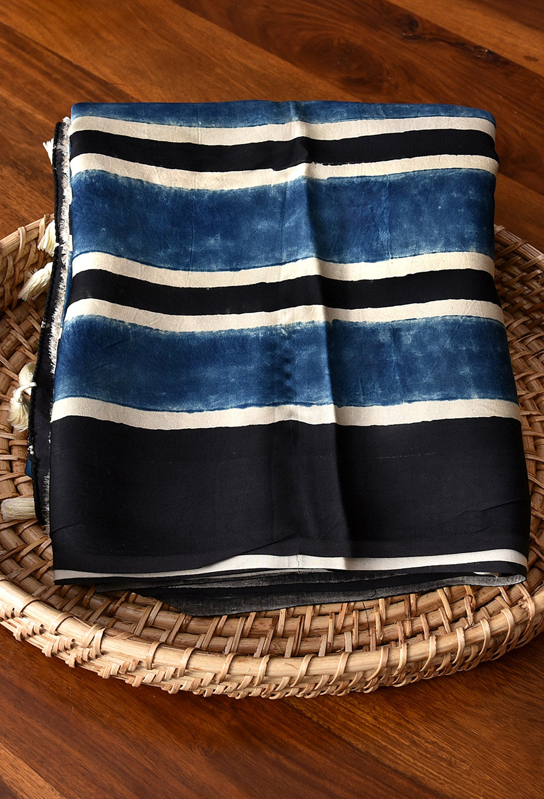 BLUE  MODAL SILK DIGITAL PRINTED SAREE