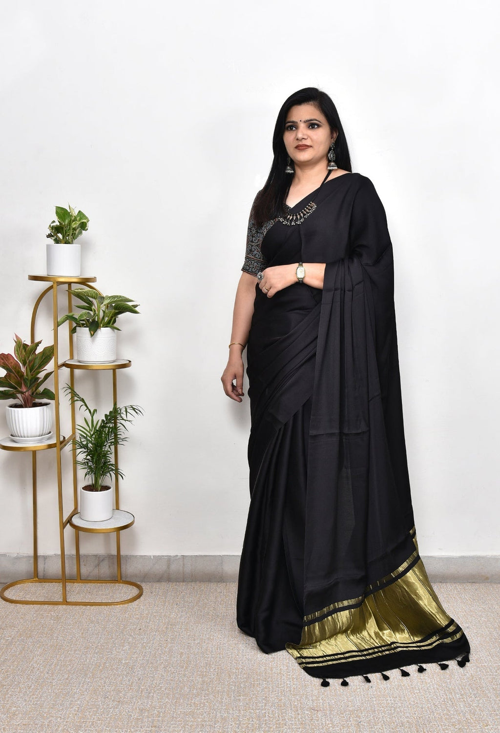 PLAIN MODAL SILK SAREE