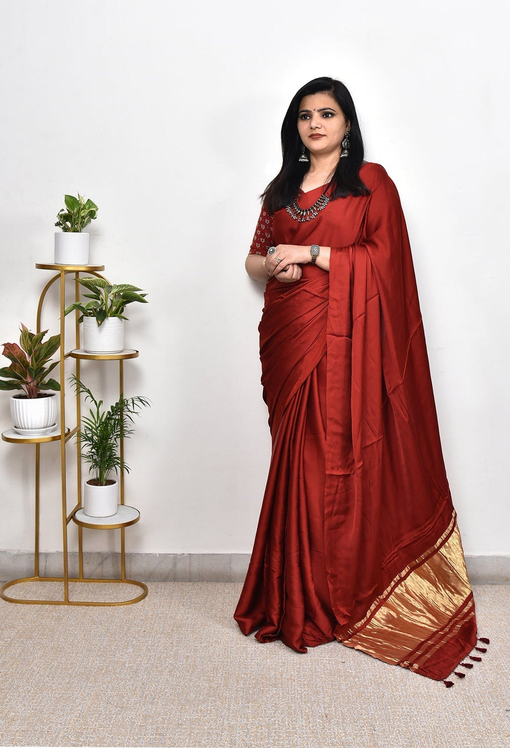 PLAIN MODAL SILK SAREE