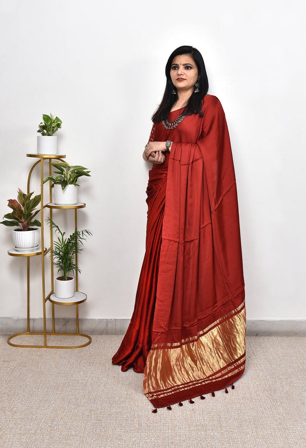 PLAIN MODAL SILK SAREE