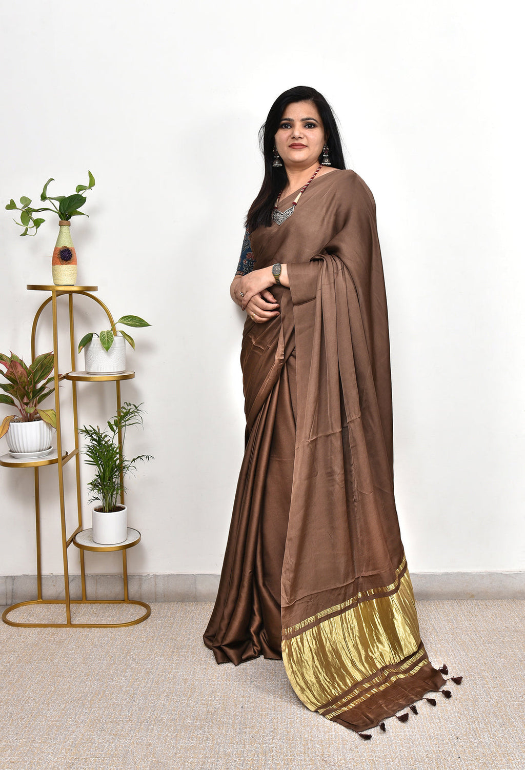 PLAIN MODAL SILK SAREE
