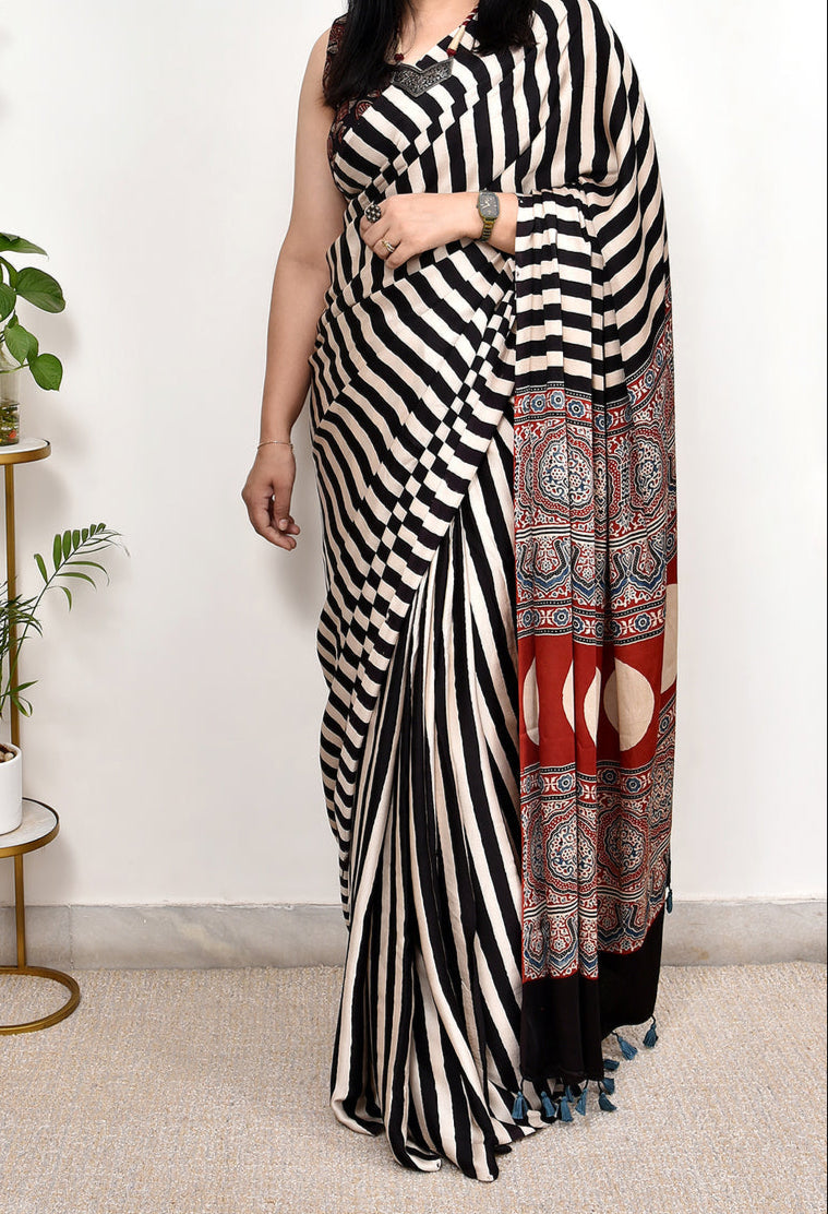 MODAL SILK DIGITAL PRINTED SAREE