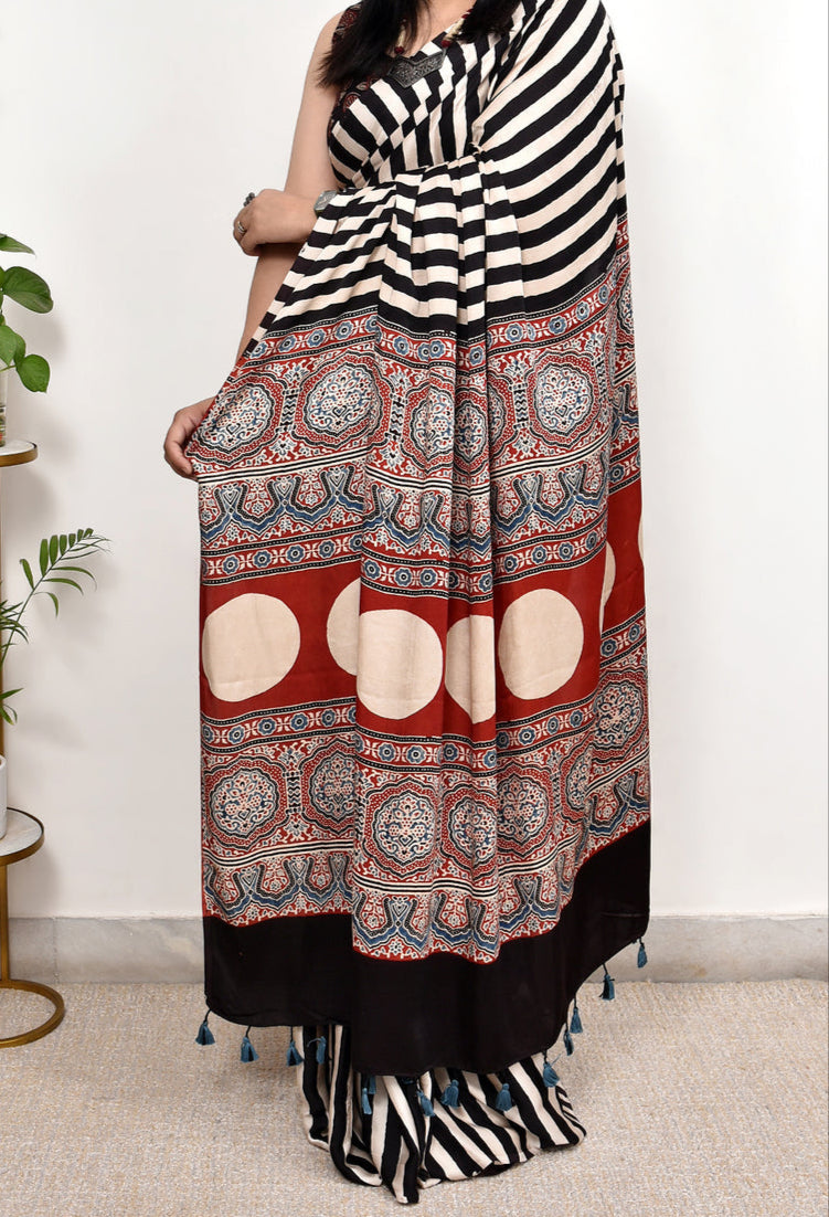 MODAL SILK DIGITAL PRINTED SAREE