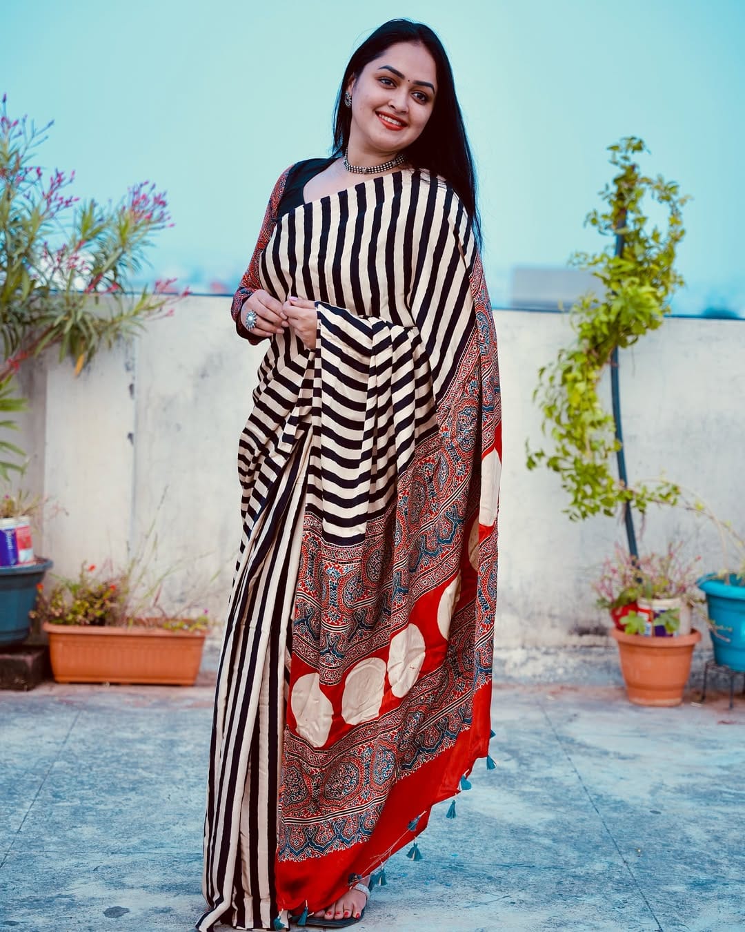 MODAL SILK DIGITAL PRINTED SAREE