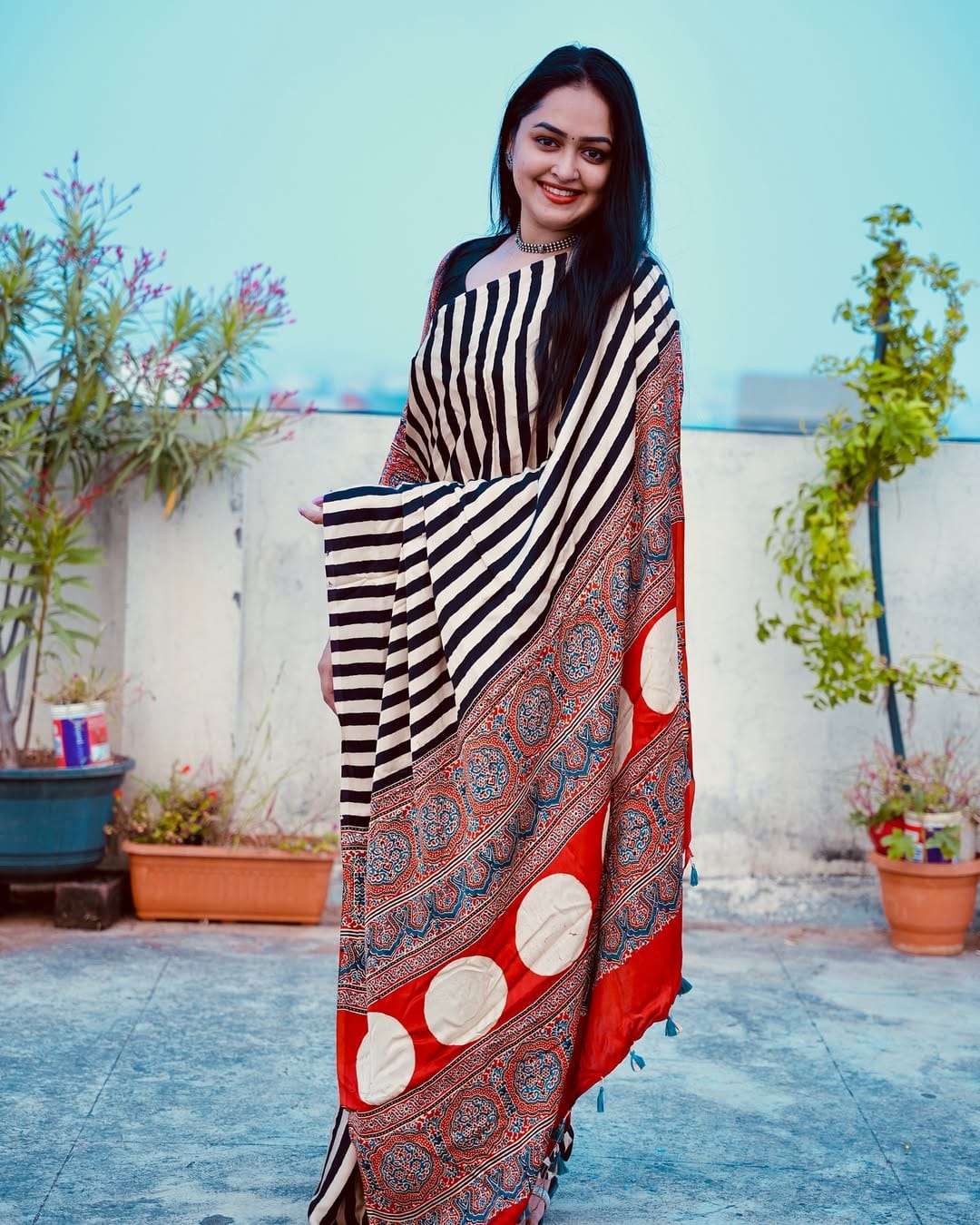 MODAL SILK DIGITAL PRINTED SAREE